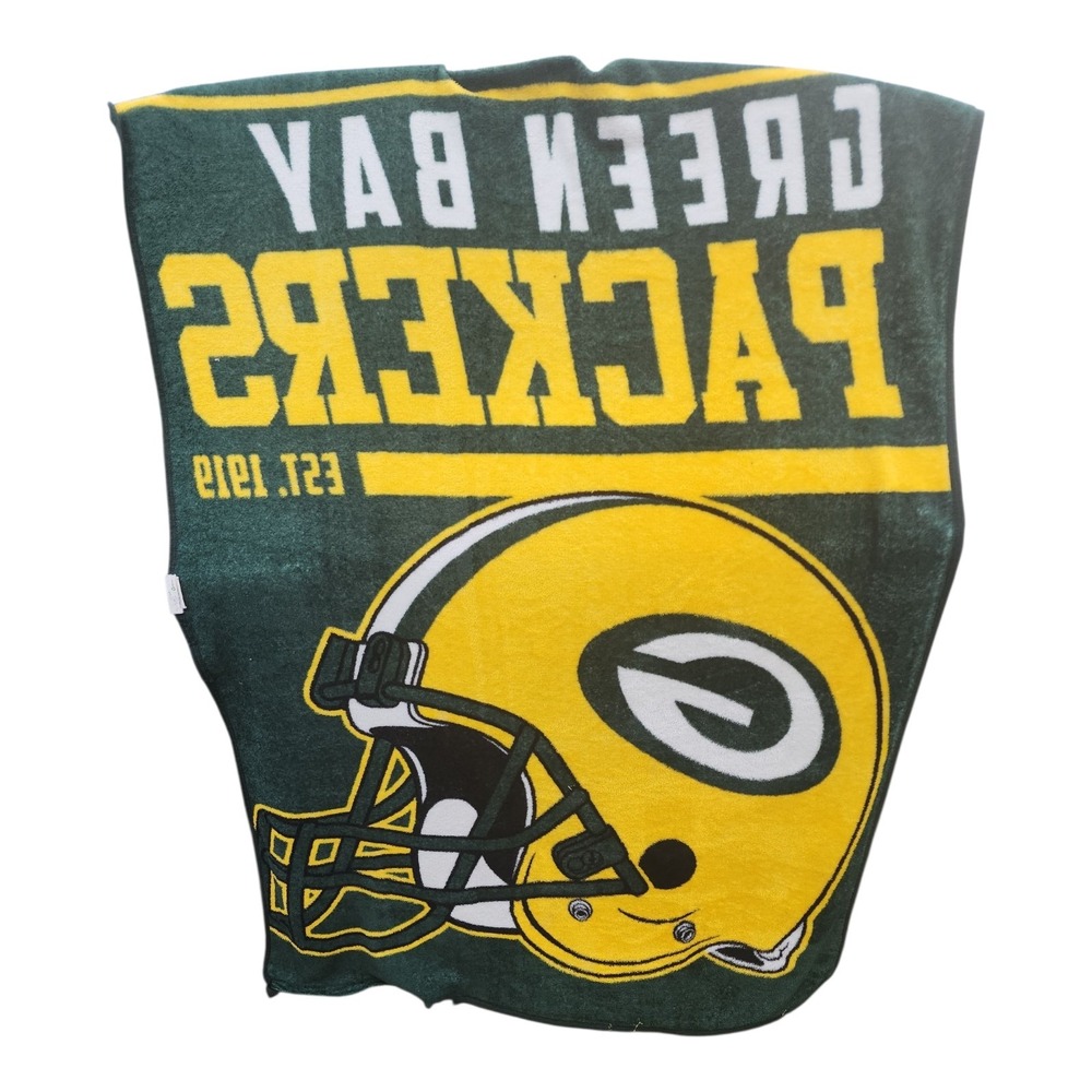 Green Bay Packers Throw 56x42 NFL Football Plush Stadium Blanket Tailgate Green